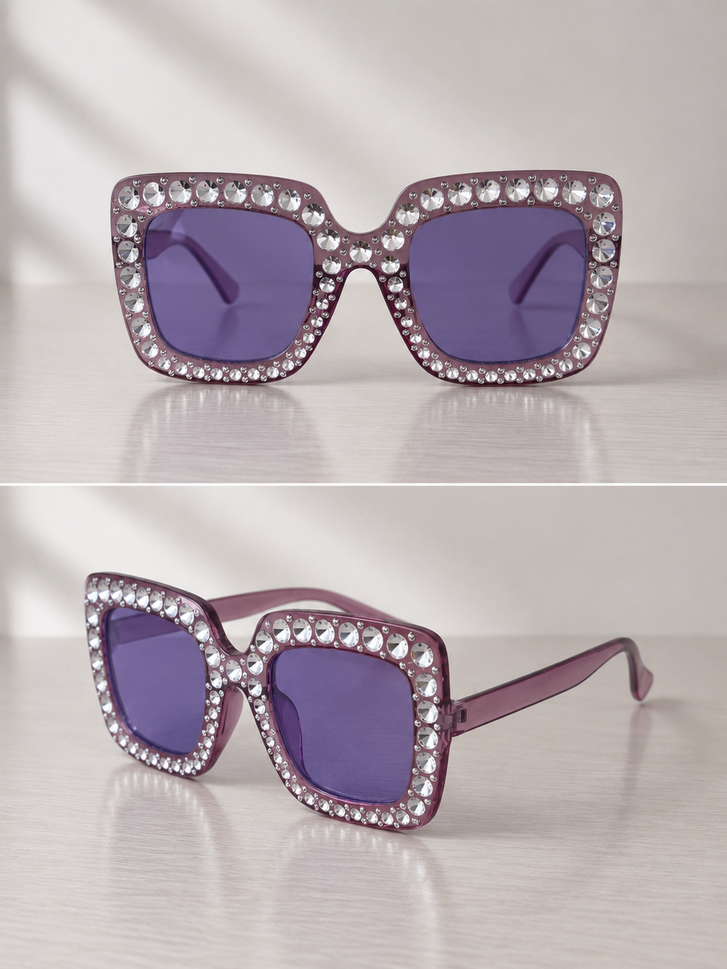Oversized Rhinestone Shades