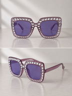 Oversized Rhinestone Shades