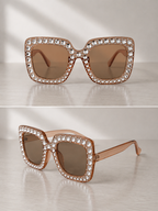 Oversized Rhinestone Shades