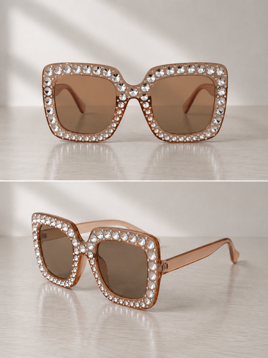 Oversized Rhinestone Shades