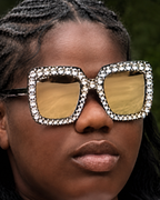 Oversized Rhinestone Shades