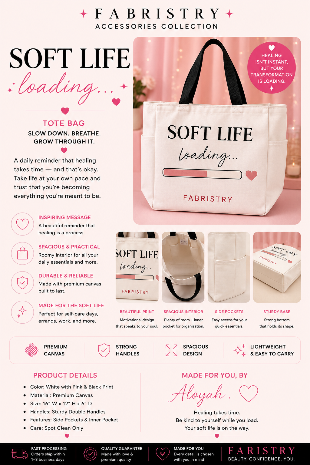 Soft Life Loading Tote Bag