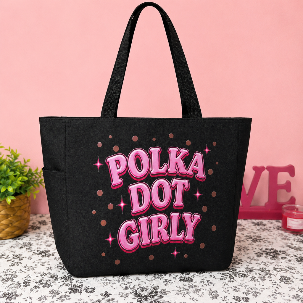 Polka Dot Girly Tote Bag