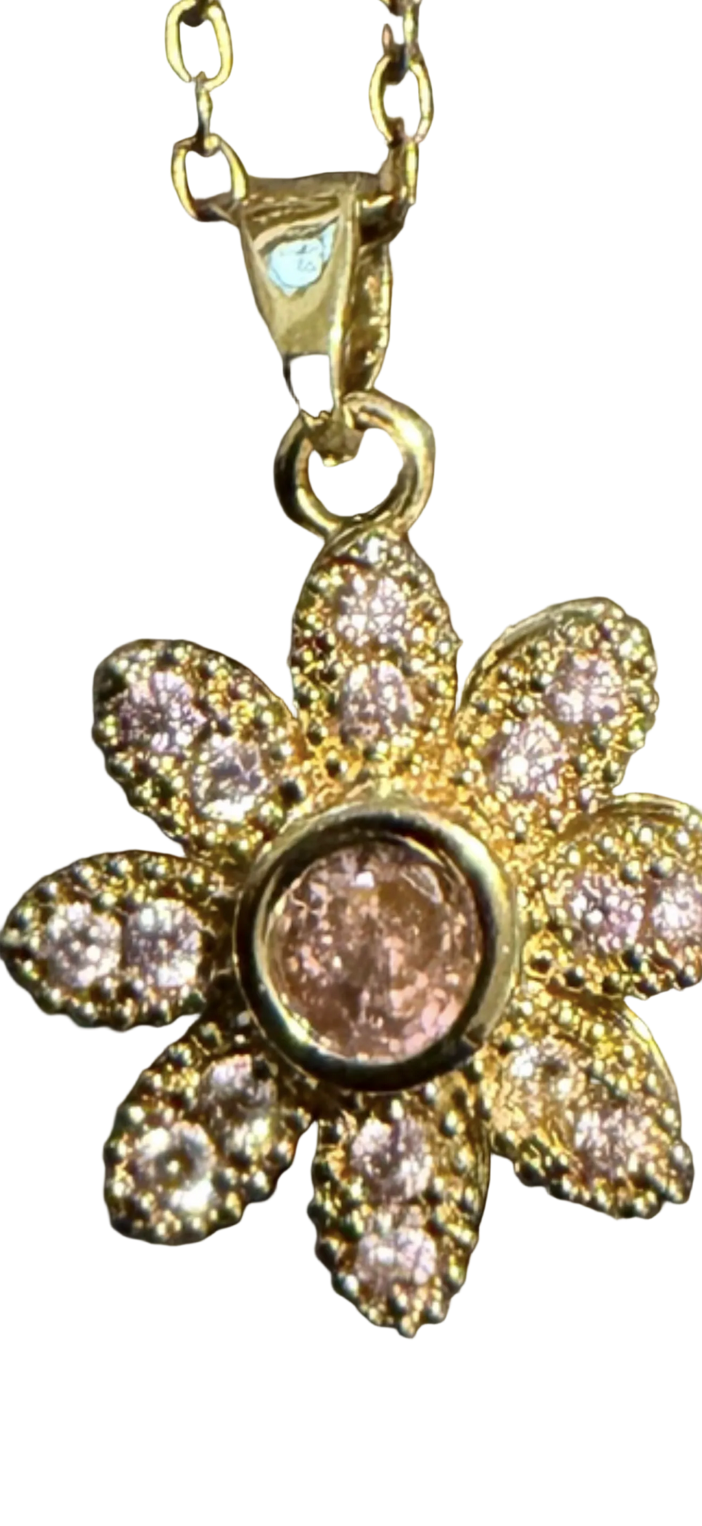 Golden Daisy Sparkle Necklace