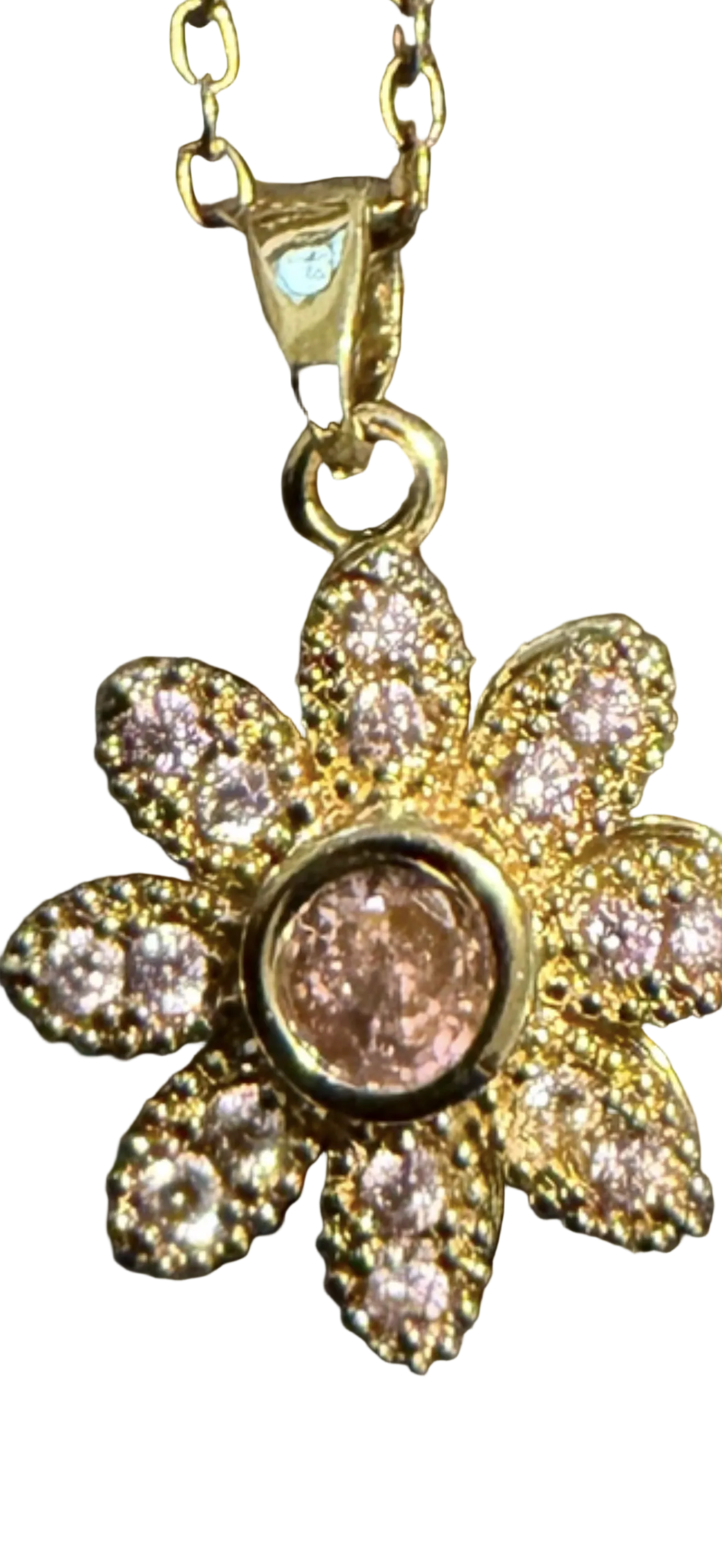 Golden Daisy Sparkle Necklace