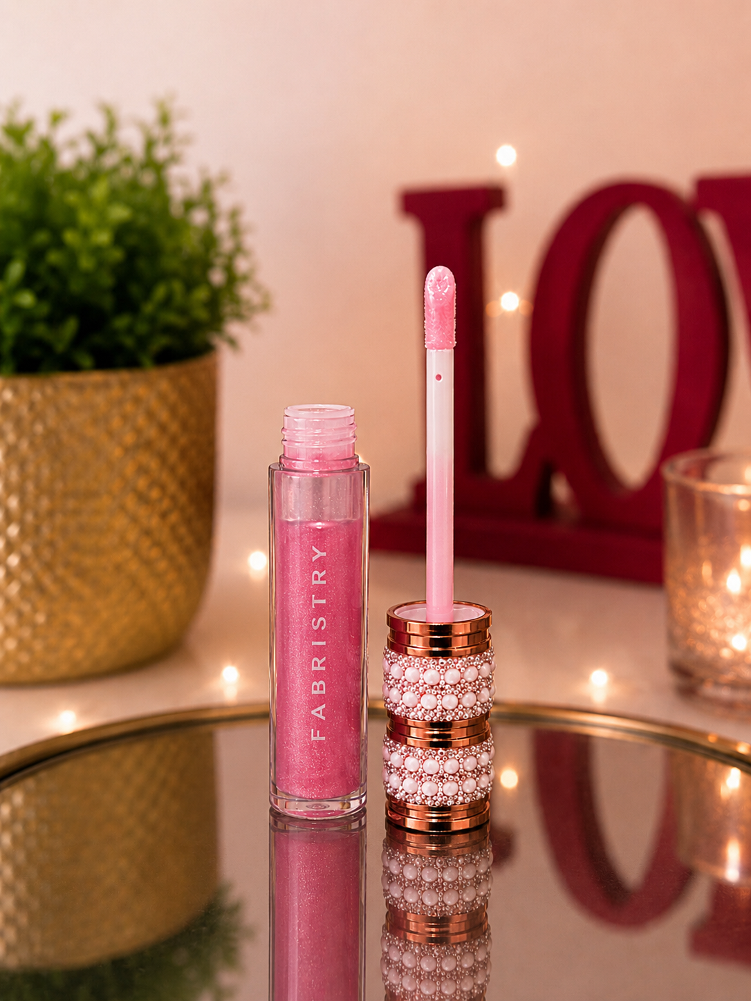 Strawberry Goddess                                 Glass like shine with soft pink shimmer