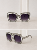 Oversized Rhinestone Shades