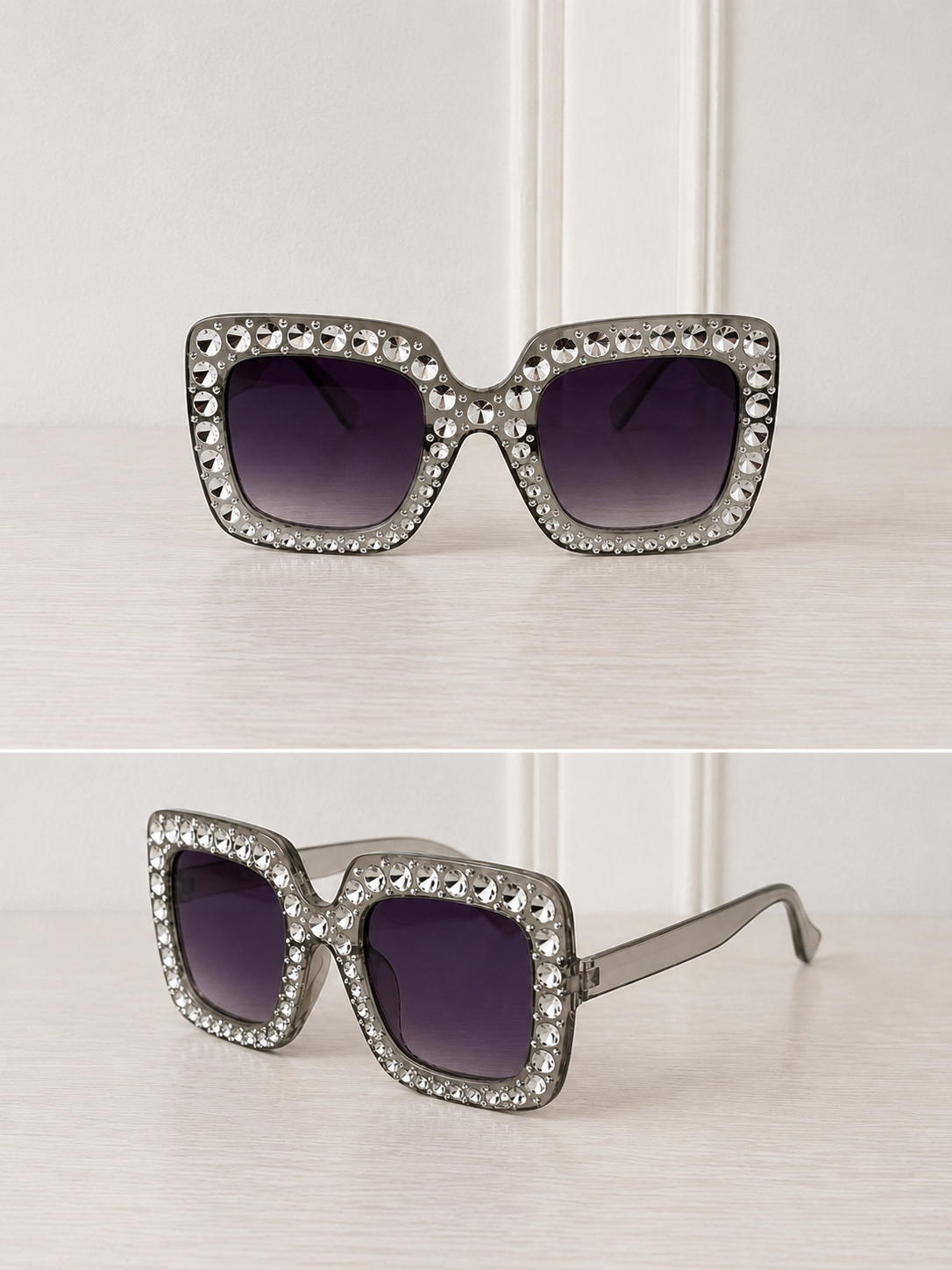 Oversized Rhinestone Shades